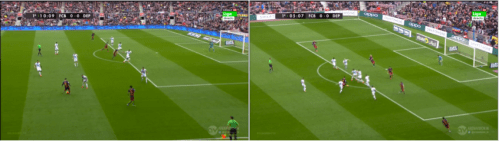 la ligne des 16m comme point de repère pour l’alignement en phase défensive